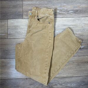 American Eagle Tan Mom Straight Corduroy Pants Jeans Sz 4